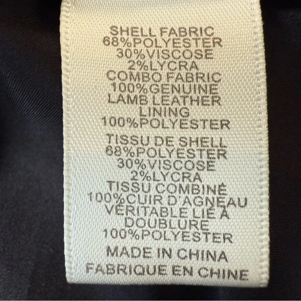Rebecca Taylor A-line Leather Crew Neck And Laser Cut Sleeves Mini Dress Size 10